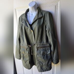 Made By Johnny L.A Olive Green Utility Jacket Size Large